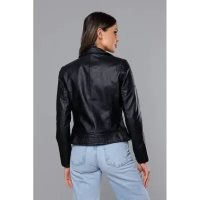 Dámská koženková bunda MODA8030 černá