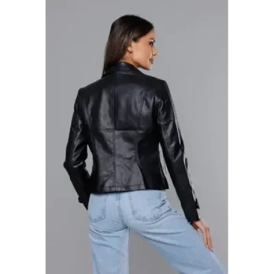Dámská koženková bunda MODA8035 černá