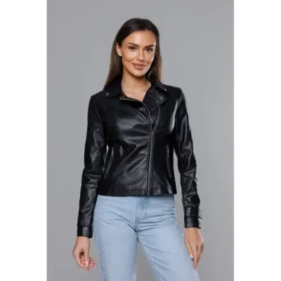 Dámská koženková bunda MODA8035 černá