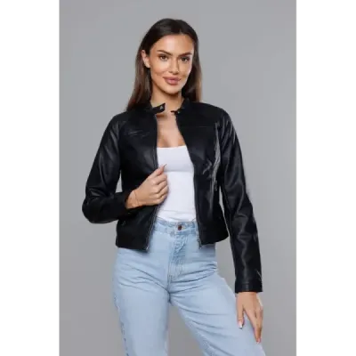 Dámská koženková bunda MODA8032 černá