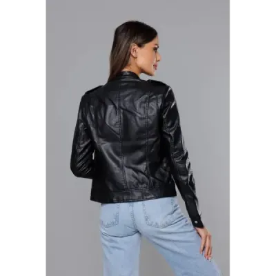 Dámská koženková bunda MODA8050 černá