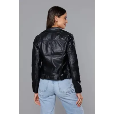 Dámská koženková bunda MODA8037 černá