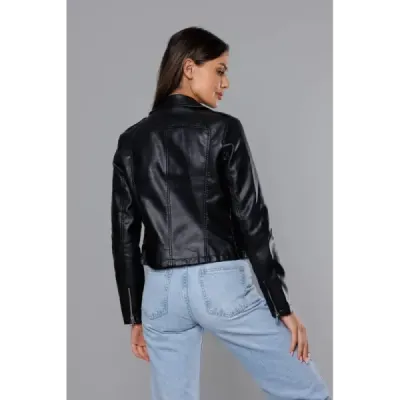 Dámská koženková bunda MODA8036 černá