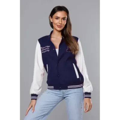 Dámská baseballová bunda MODA9067 tmavě modrá