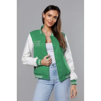 Dámská baseballová bunda MODA9067 zelená