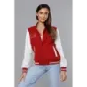 Dámská baseballová bunda MODA9067 tmavě červená