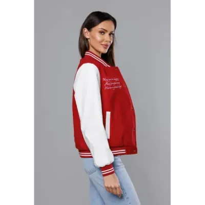 Dámská baseballová bunda MODA9067 tmavě červená