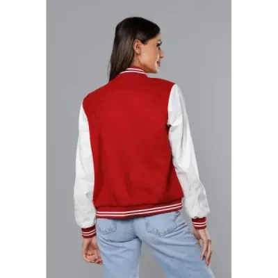 Dámská baseballová bunda MODA9067 tmavě červená