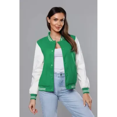 Dámská baseballová bunda MODA9069 zelená