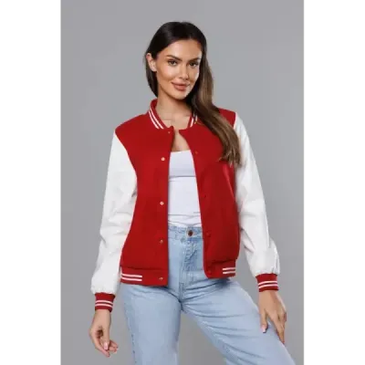 Dámská baseballová bunda MODA9069 tmavě červená