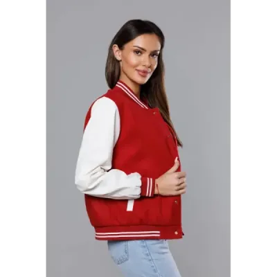 Dámská baseballová bunda MODA9069 tmavě červená