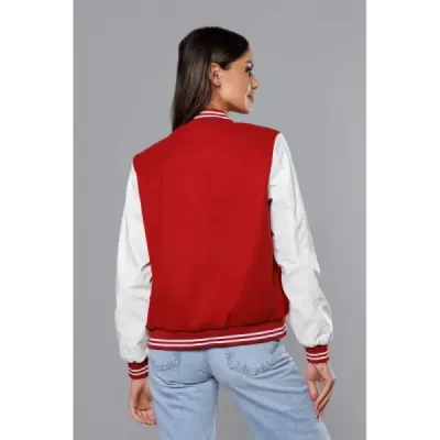 Dámská baseballová bunda MODA9069 tmavě červená
