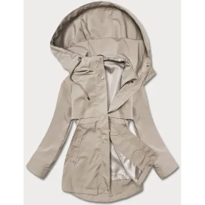 Tenká dámská přechodná bunda MODA8128big béžová