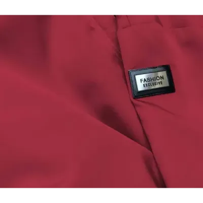 Tenká dámská jarní bunda MODA8142BIG tmavě červená