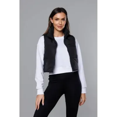 Krátká dámská vesta MODA9079 černá