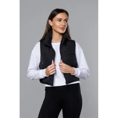 Krátká dámská vesta MODA9079 černá