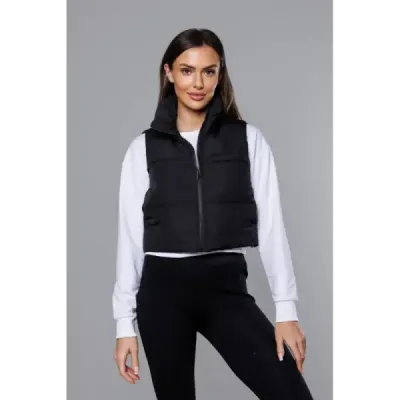 Krátká dámská vesta MODA9079 černá