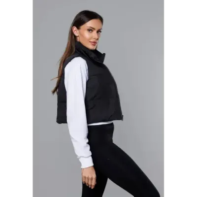 Krátká dámská vesta MODA9079 černá