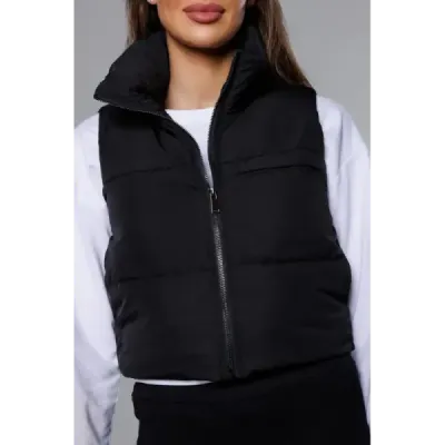 Krátká dámská vesta MODA9079 černá