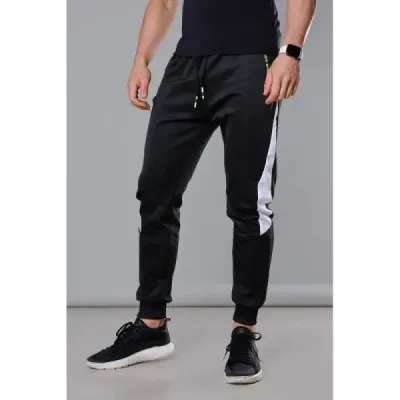Pánské tepláky MODA168 černo-bílé