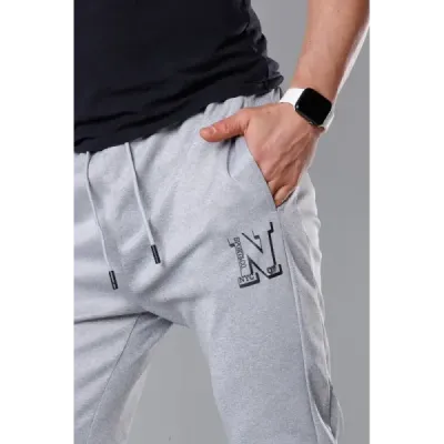 Pánské tepláky MODA178 světle šedé