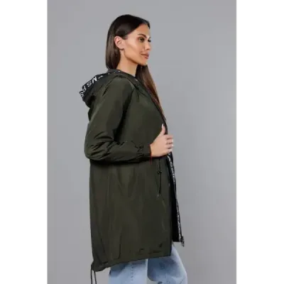 Tenká dámská přechodná bunda MODA1811BIG khaki