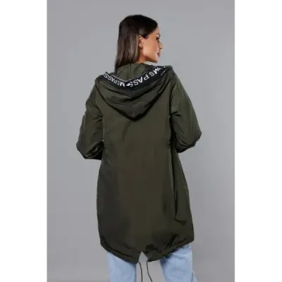 Tenká dámská přechodná bunda MODA1811BIG khaki