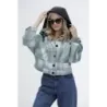 Krátká dámská košilová bunda MODA1839 zelená