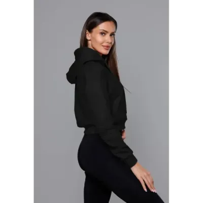 Krátká dámská mikina MODA939 černá