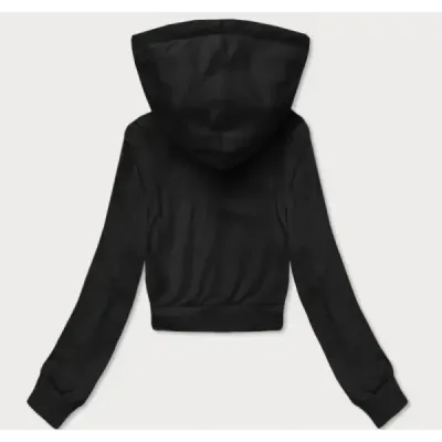 Krátká dámská mikina MODA939 černá