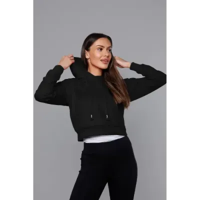 Krátká dámská mikina MODA939 černá