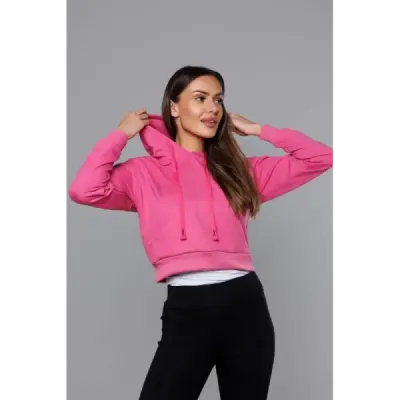 Krátká dámská mikina MODA939 růžová