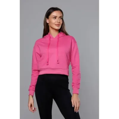 Krátká dámská mikina MODA939 růžová