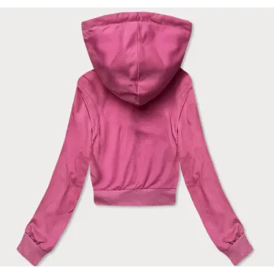 Krátká dámská mikina MODA939 růžová