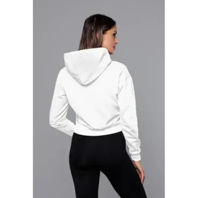 Krátká dámská mikina MODA939 bílá