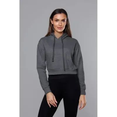 Krátká dámská mikina MODA939 tmavě šedá Krátká dámská mikina MODA939 tmavě šedá