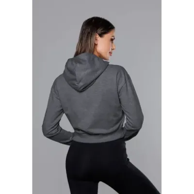 Krátká dámská mikina MODA939 tmavě šedá Krátká dámská mikina MODA939 tmavě šedá