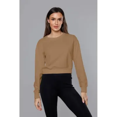 Dámská tenká mikina MODA938 cappuccino