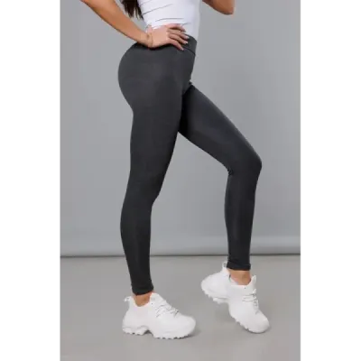 Hrubé dámské bavlněné legíny MODA1002 tmavě šedé