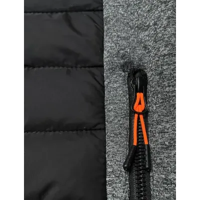 Prošívaná dámská sportovní bunda MODA915 černo-tmavěšedá