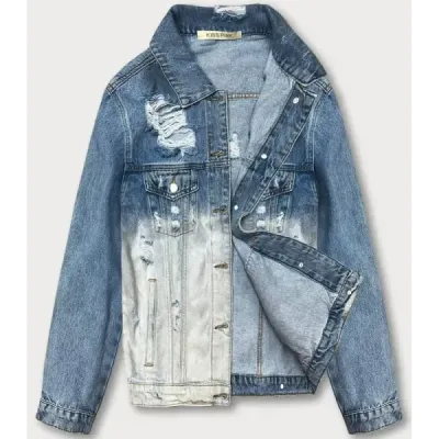 Dámská jeansová bunda ombre MODA396 modrá