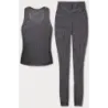 Dámský sportovní komplet top a legíny MODA8037 tmavě šedý