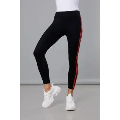 Dámské sportovní legíny MODA1052 černo-červené