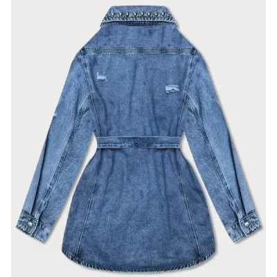 Dámská jeansová bunda oversize MODA957 modrá