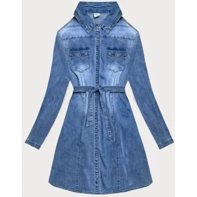 Dámská tunika s páskem MODA7050 modrá