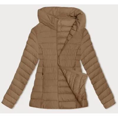 Dámská přechodná prošívaná bunda MODA9109 camel