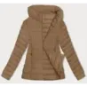 Dámská přechodná prošívaná bunda MODA9109 camel