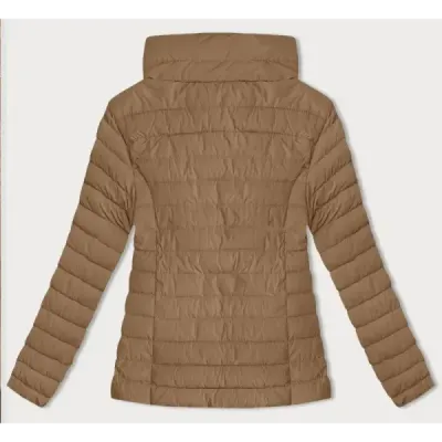 Dámská přechodná prošívaná bunda MODA9109 camel