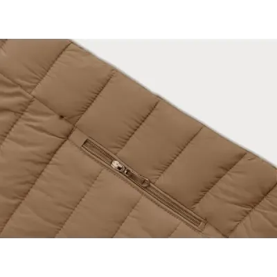Dámská přechodná prošívaná bunda MODA9109 camel