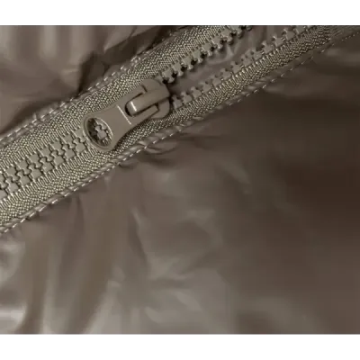 Dámská dlouhá vesta s kapucí MODA3183 béžová